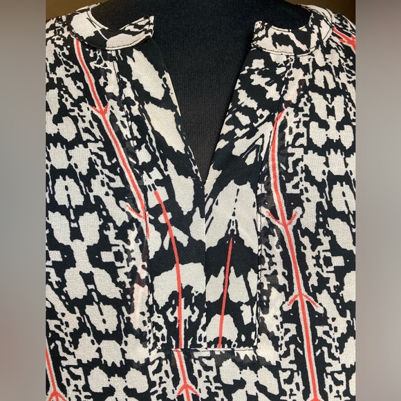 Umgee unique print dress with tie sleeves, fully lined, size small - Picture 2 of 13